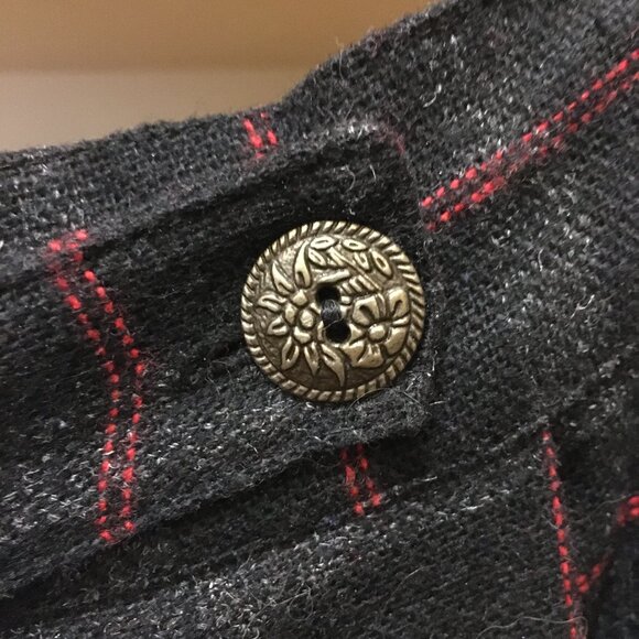 Vintage Fersten Canadian Plaid Pleated Witchy Wool Blend Skirt - Picture 7 of 16